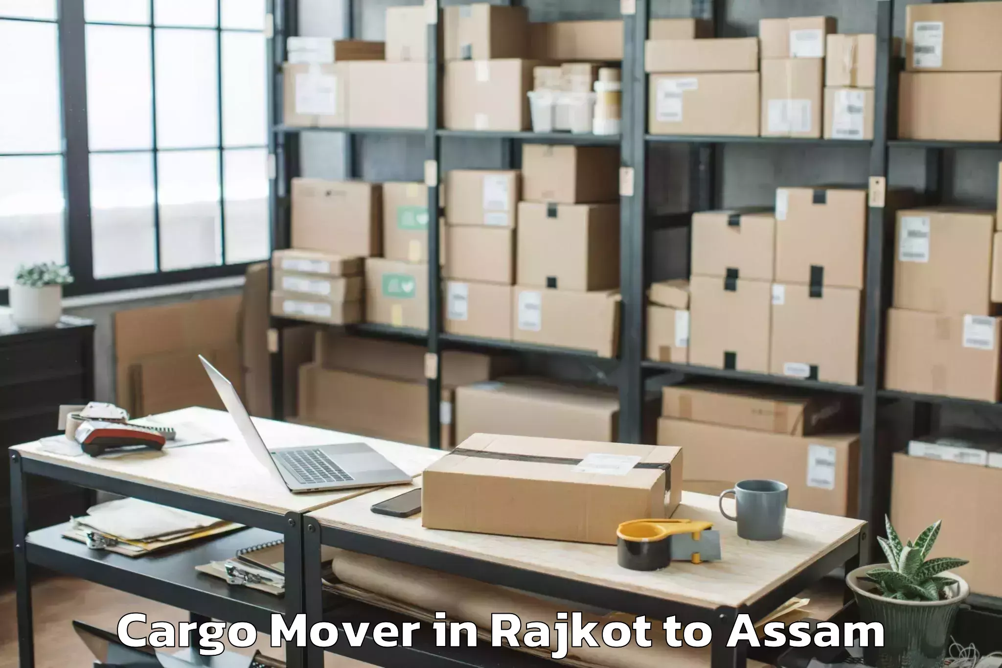 Book Rajkot to Dibrugarh University Cargo Mover Online